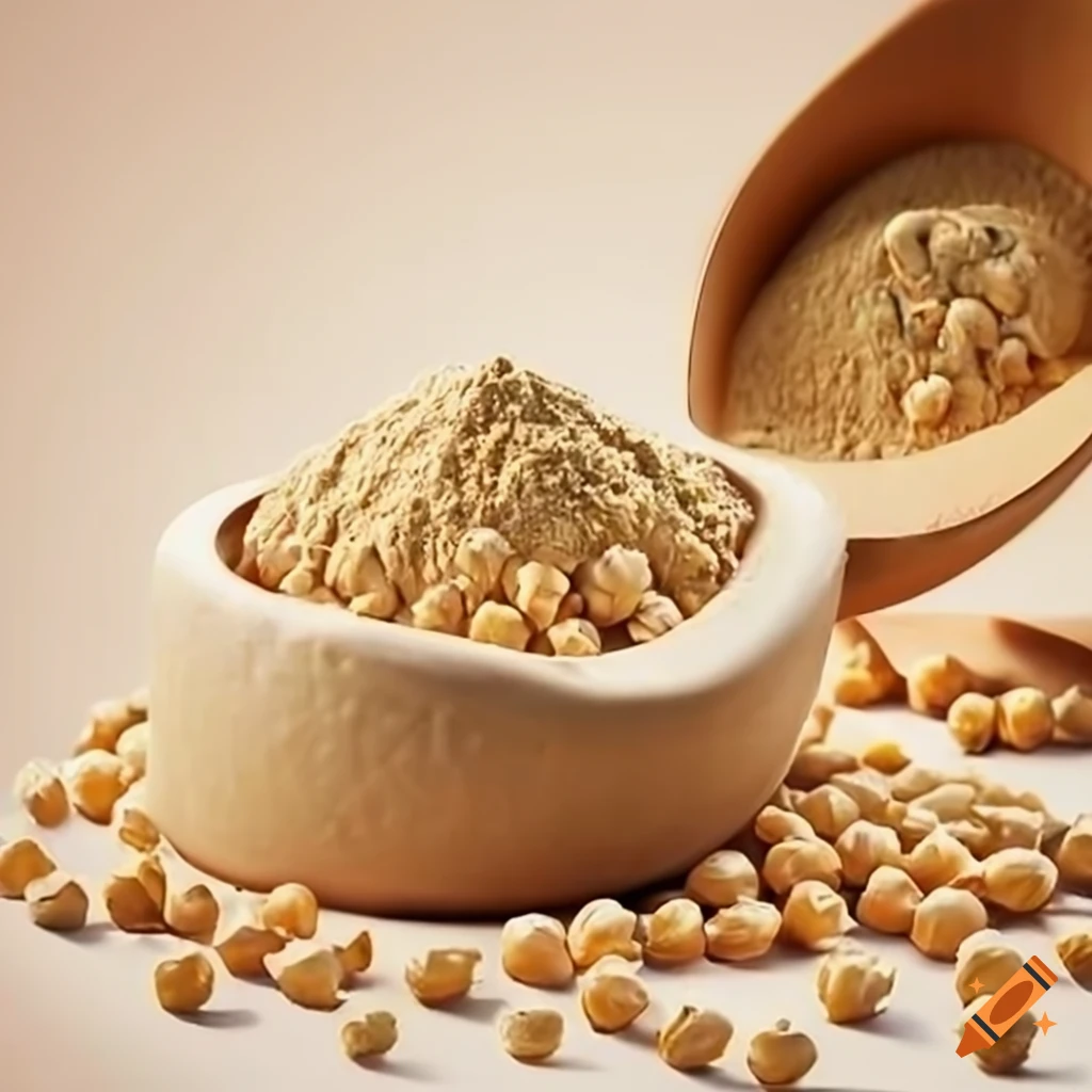 Chickpea flour realistic photo