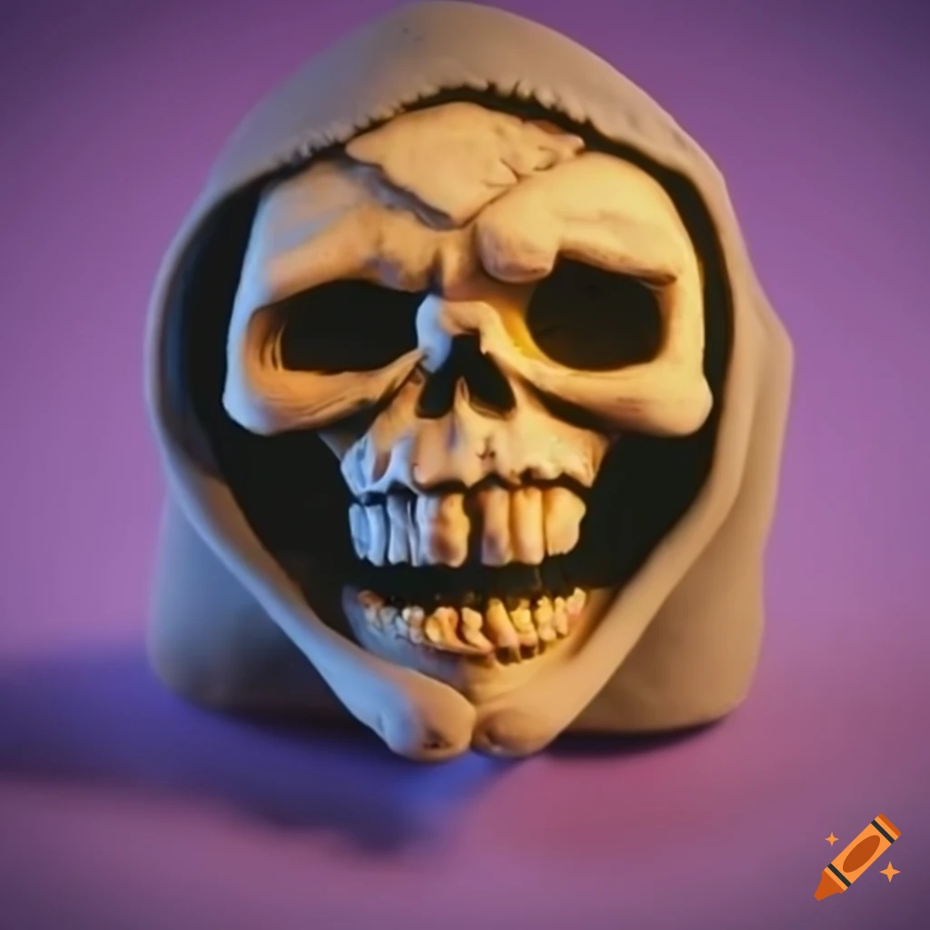 Claymation Skeletor character