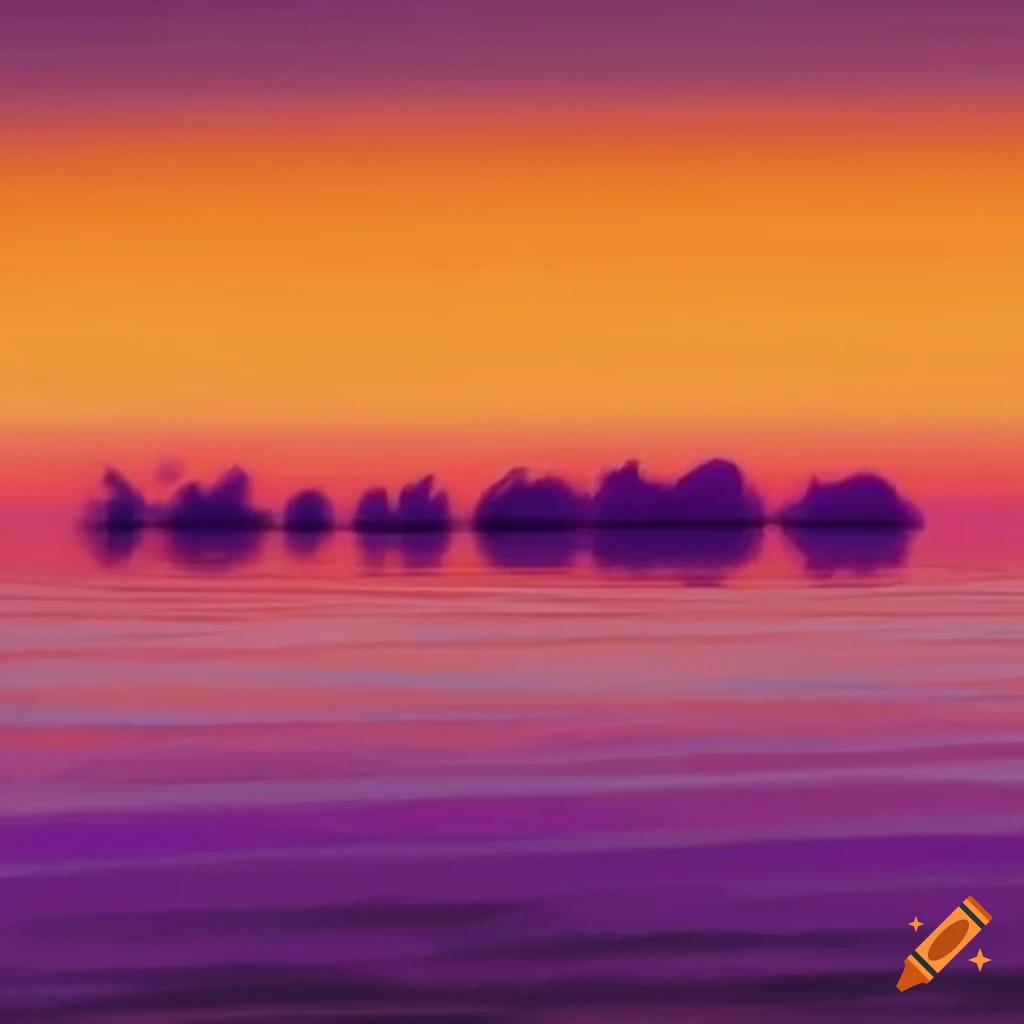 Dreamcore art with eyes, shadow figures, and dreamy sunset colors