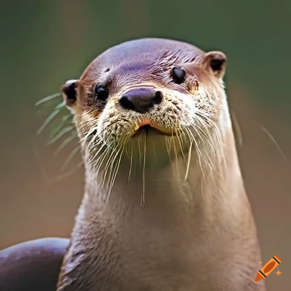 Otter enjoying a burger