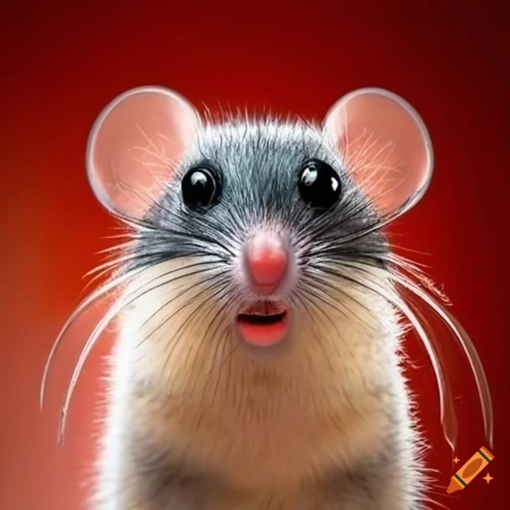 Very surprised mouse