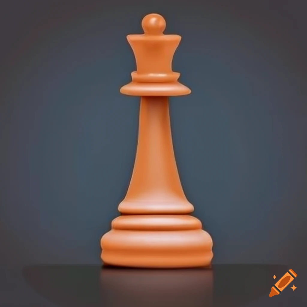 Clear brown chess knight piece on black background