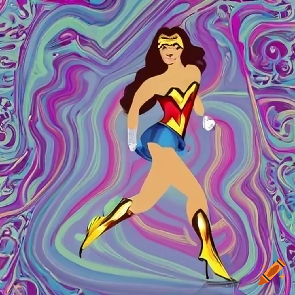 Wonder Woman ice skating