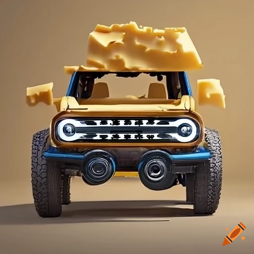 Cheese Ford Bronco sculpture