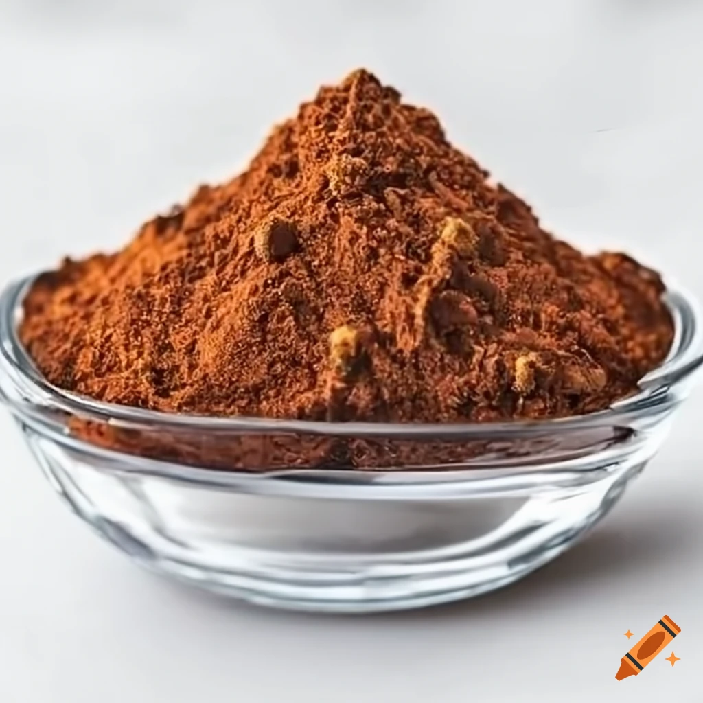 Ground cloves spice on a white background