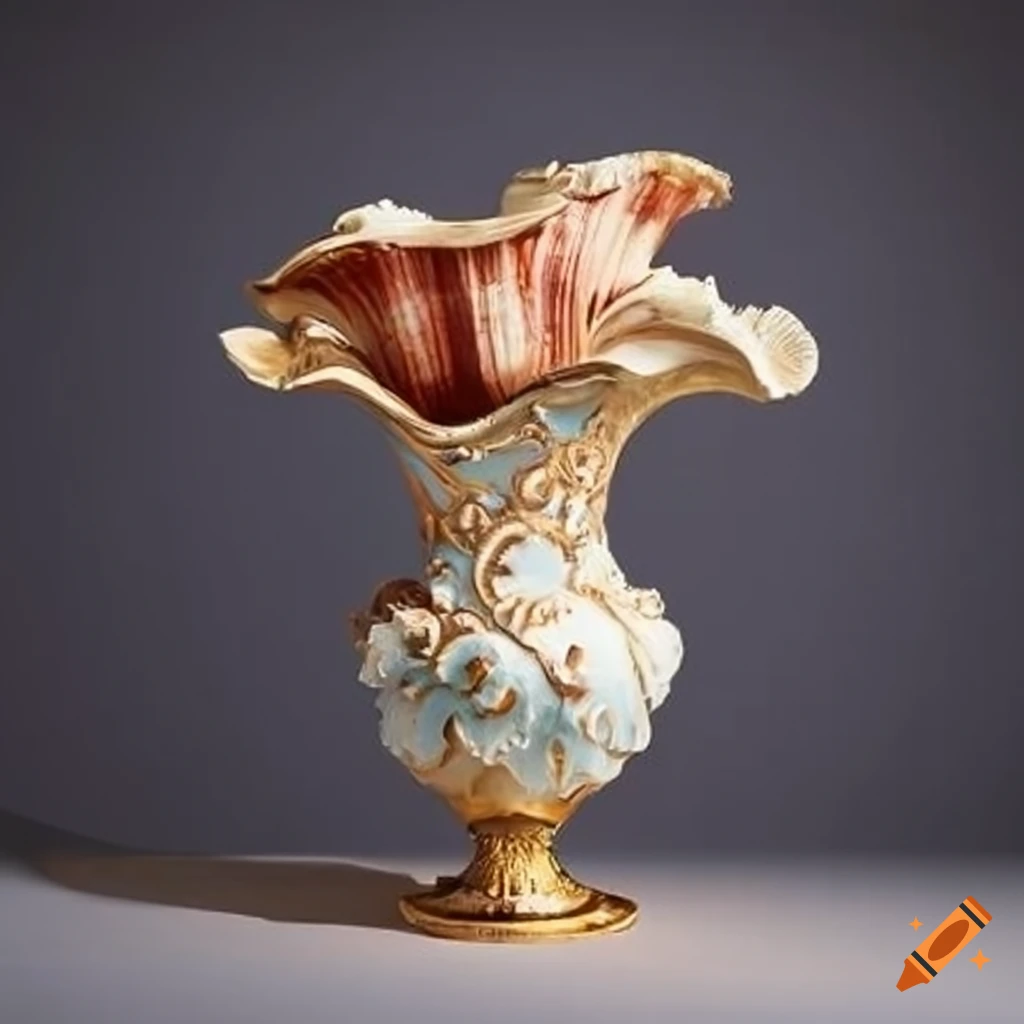 Rococo seashell vase