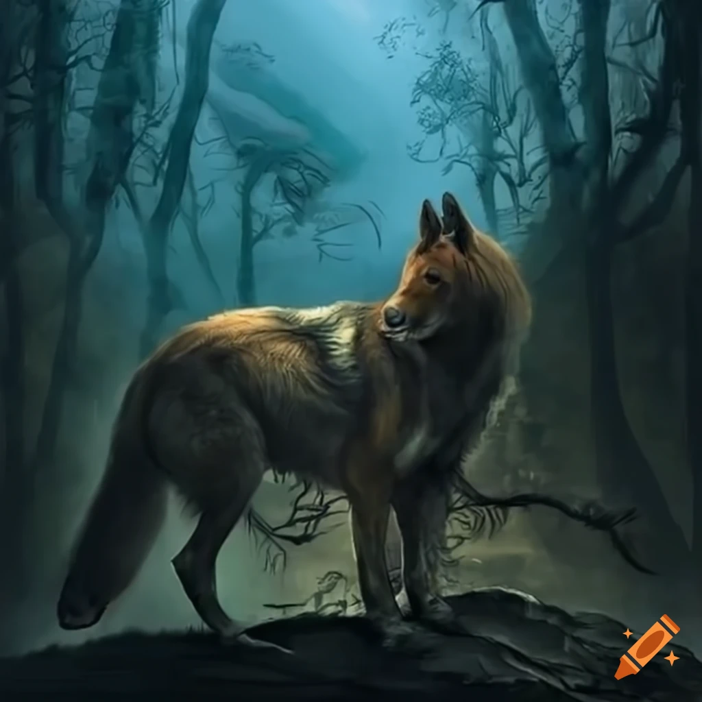 Were-wolf crossed with a horse creature