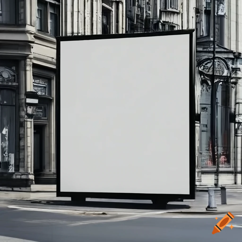 Blank billboard in prominent urban location