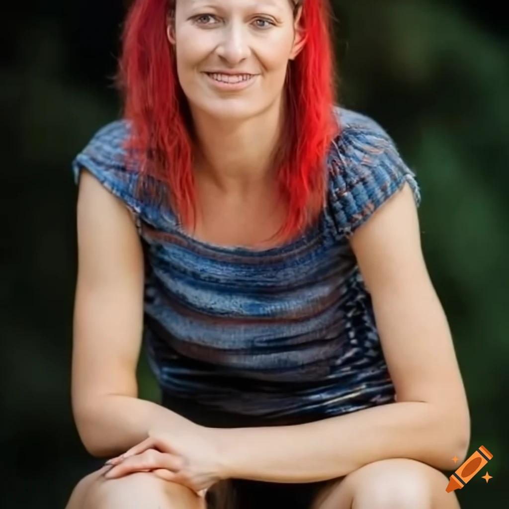 Portrait of a German woman sitting elegantly