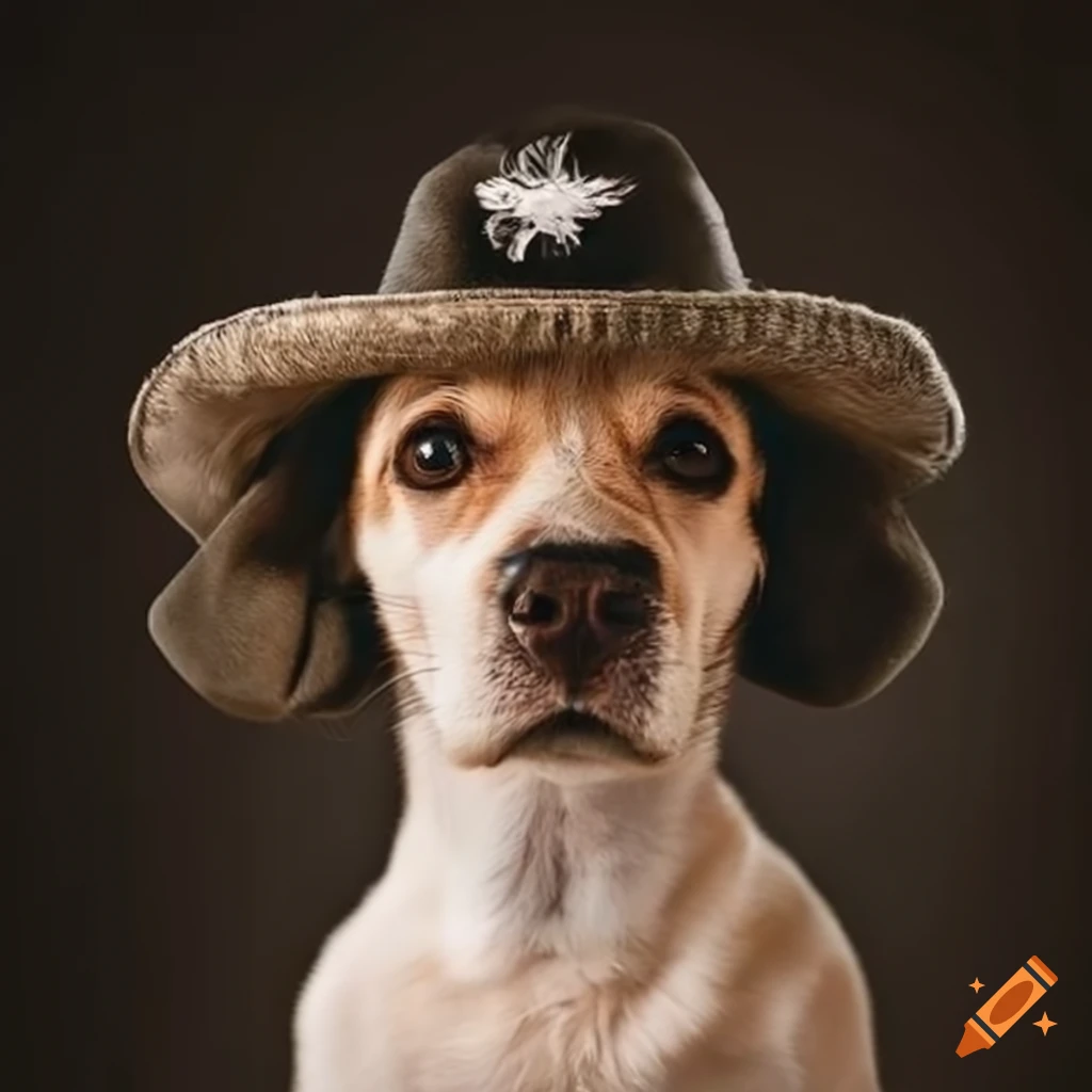 Dog wearing a hat