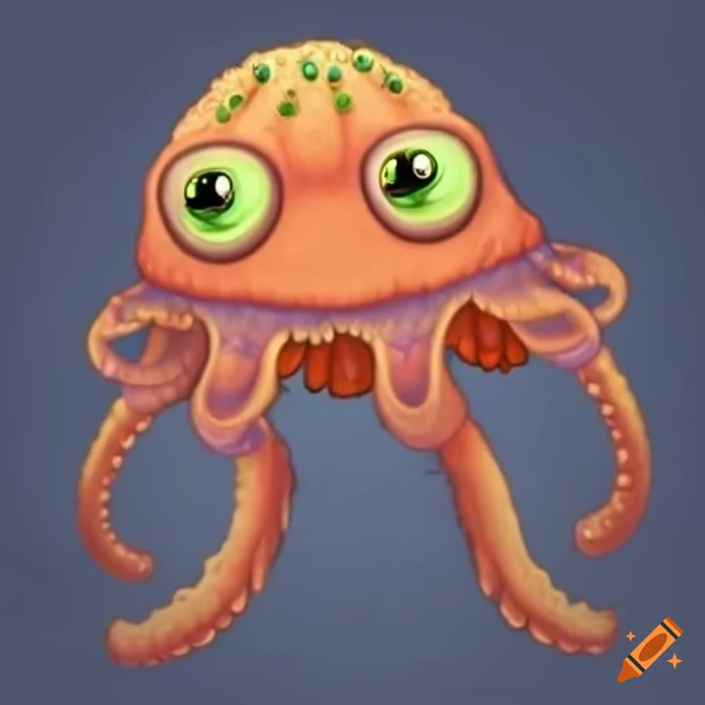 Orange jellyfish from My Singing Monsters game