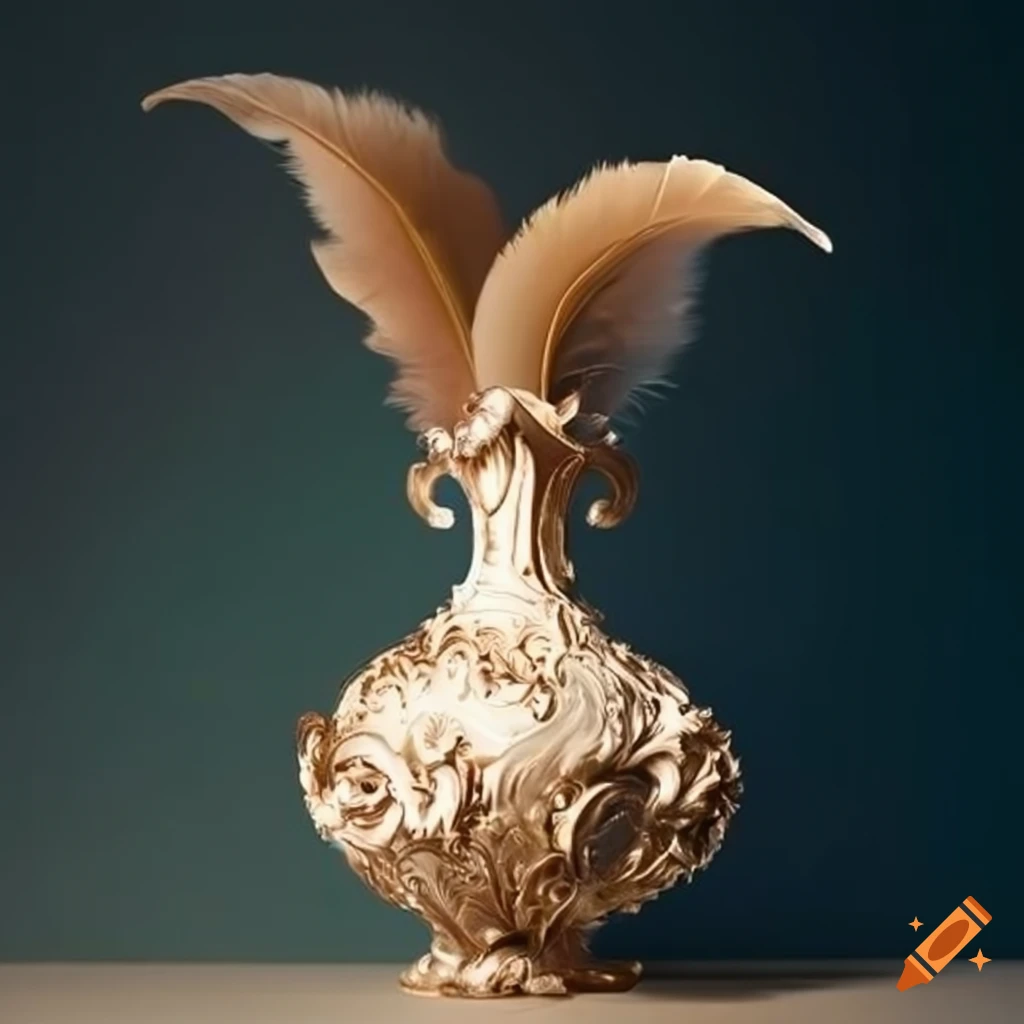 Rococo feather vase