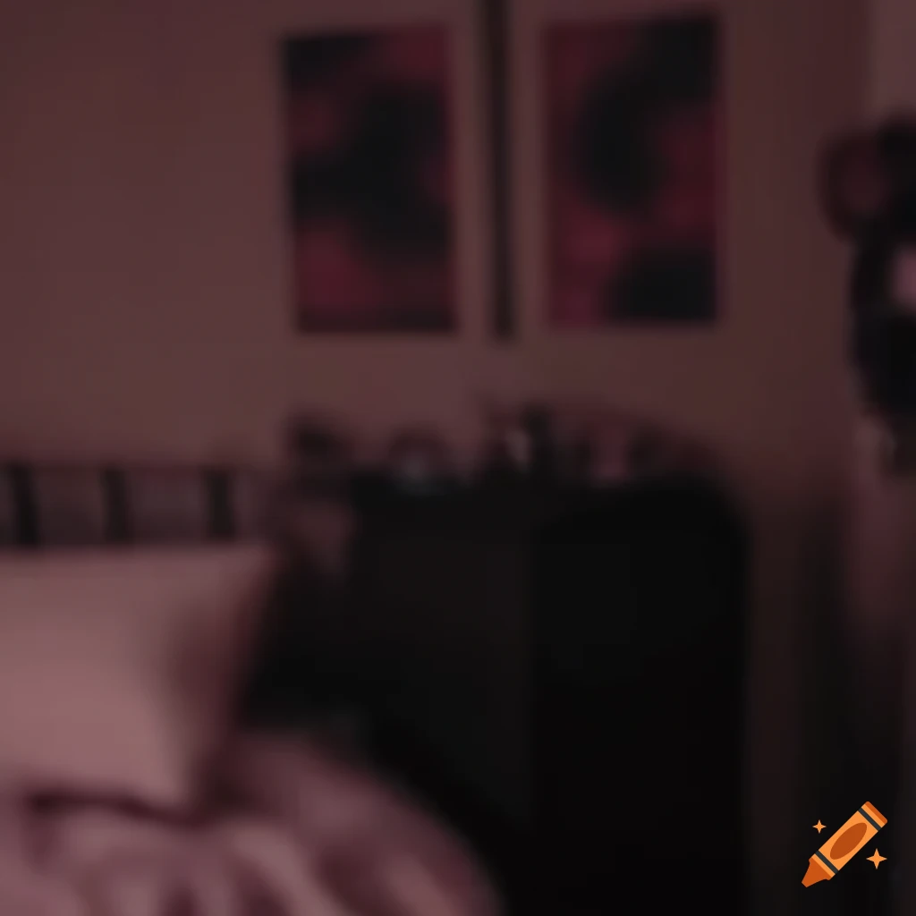 Blurry muted emo bedroom