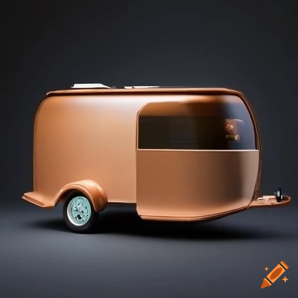 Sleek brown trailer with integrated solar panels