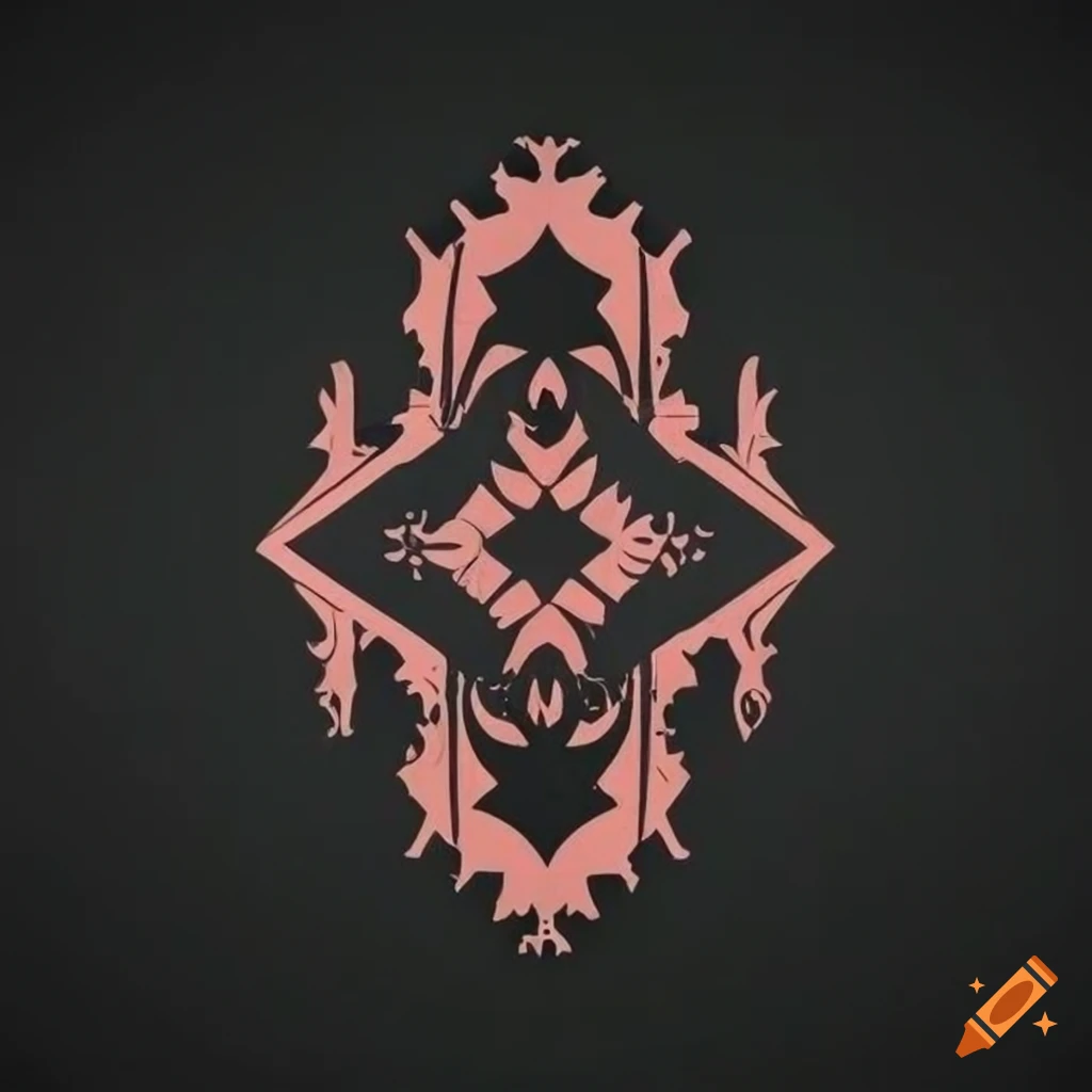 Minimalistic Arabic pattern on black background