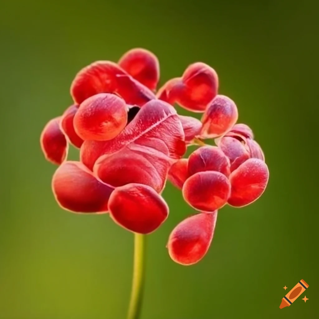 Red blood cells are the petals of a plant under a glass vase of dilemma. Polylemma and intelligible. Polyblood corpuscles, Red