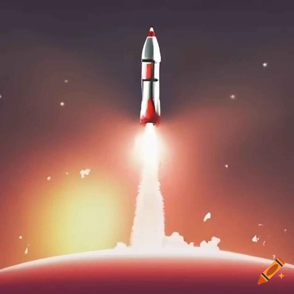 Falling rocket leaving a parabolic trail