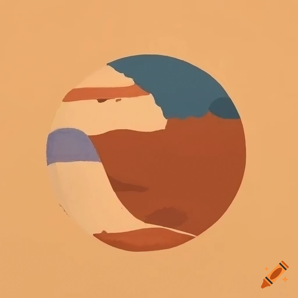 Modern art of the African savanna with warm colors and bold shapes