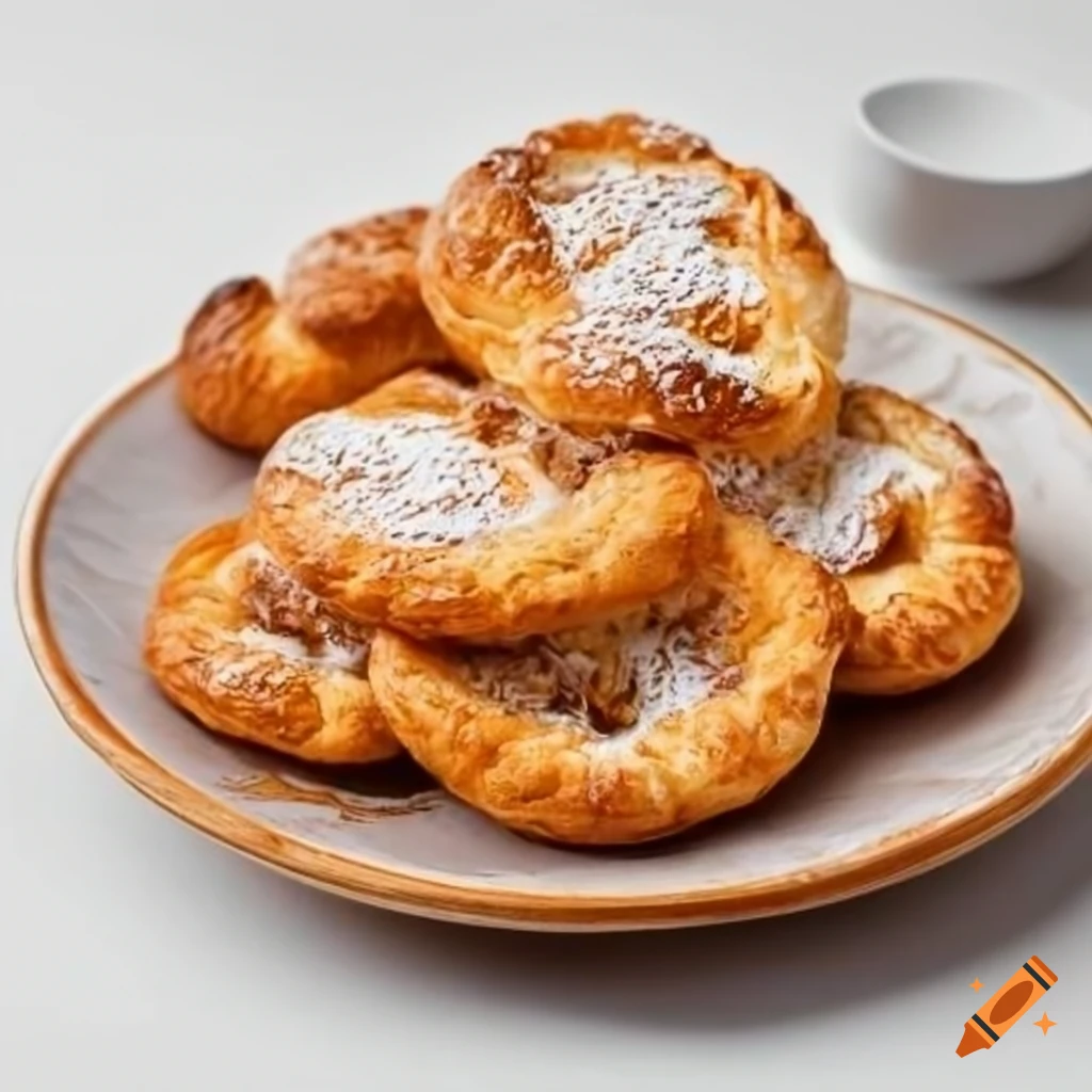Argentinian pastry chipa on a plate with an impressionism style