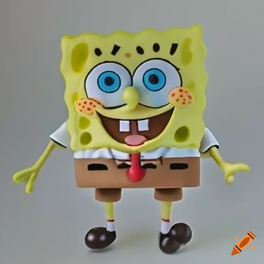 Spongebob talking toy in child's hand