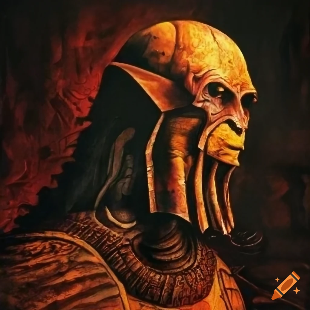 1970s dark fantasy paper art inspired by dungeons and dragons and Star Wars