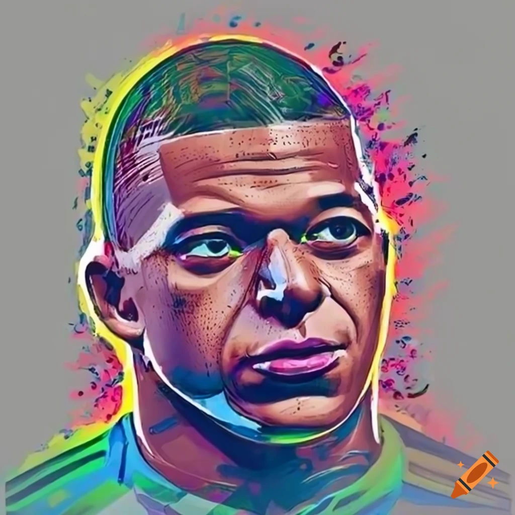 Mbappe depicted as a crypto logo