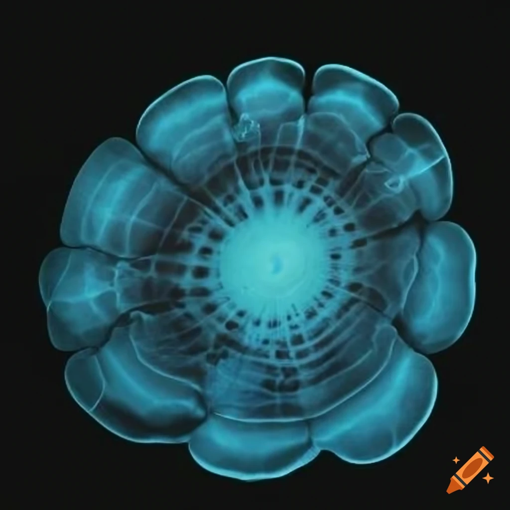 X-ray view of a flower inside a shell