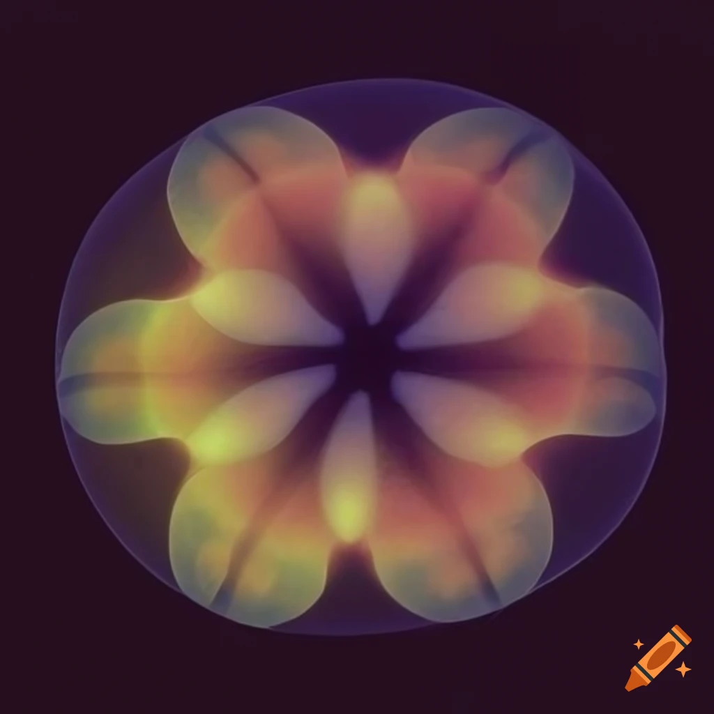 X-ray image of a special shell in the shape of a flower