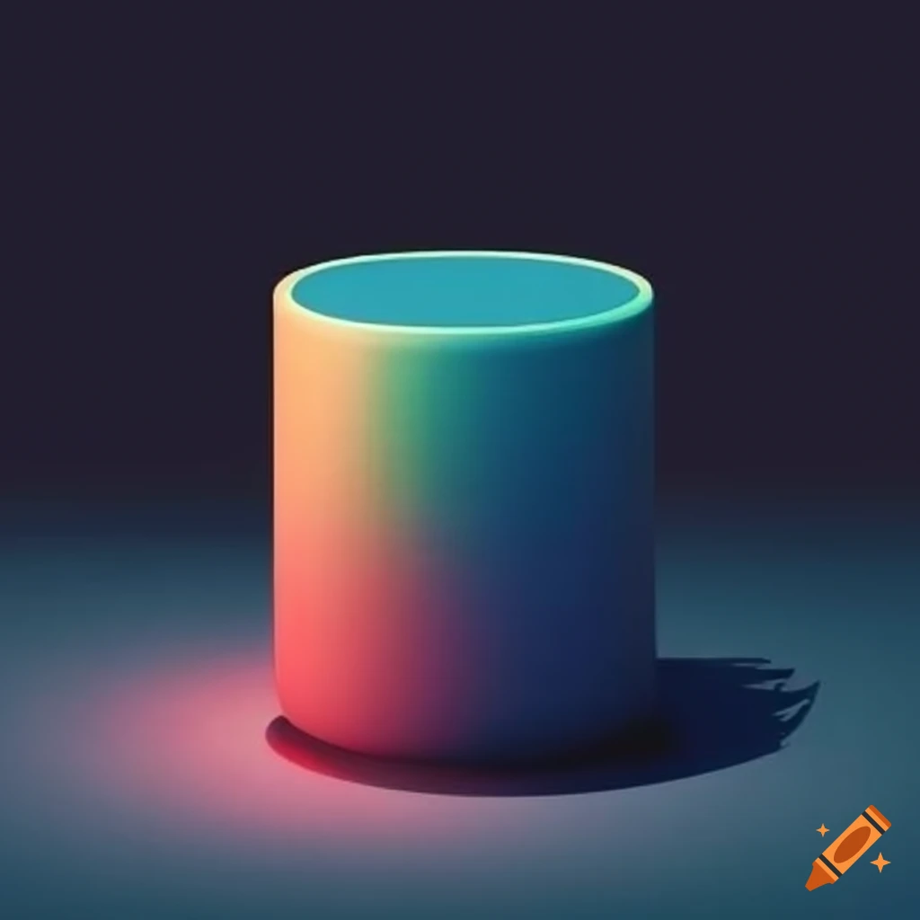 Cylindrical shape made of four cylinders sharing a base