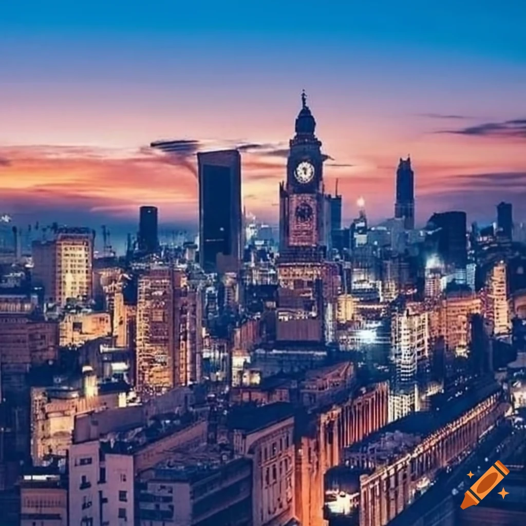 Capital of Platirna resembling a big modern city with Buenos Aires style
