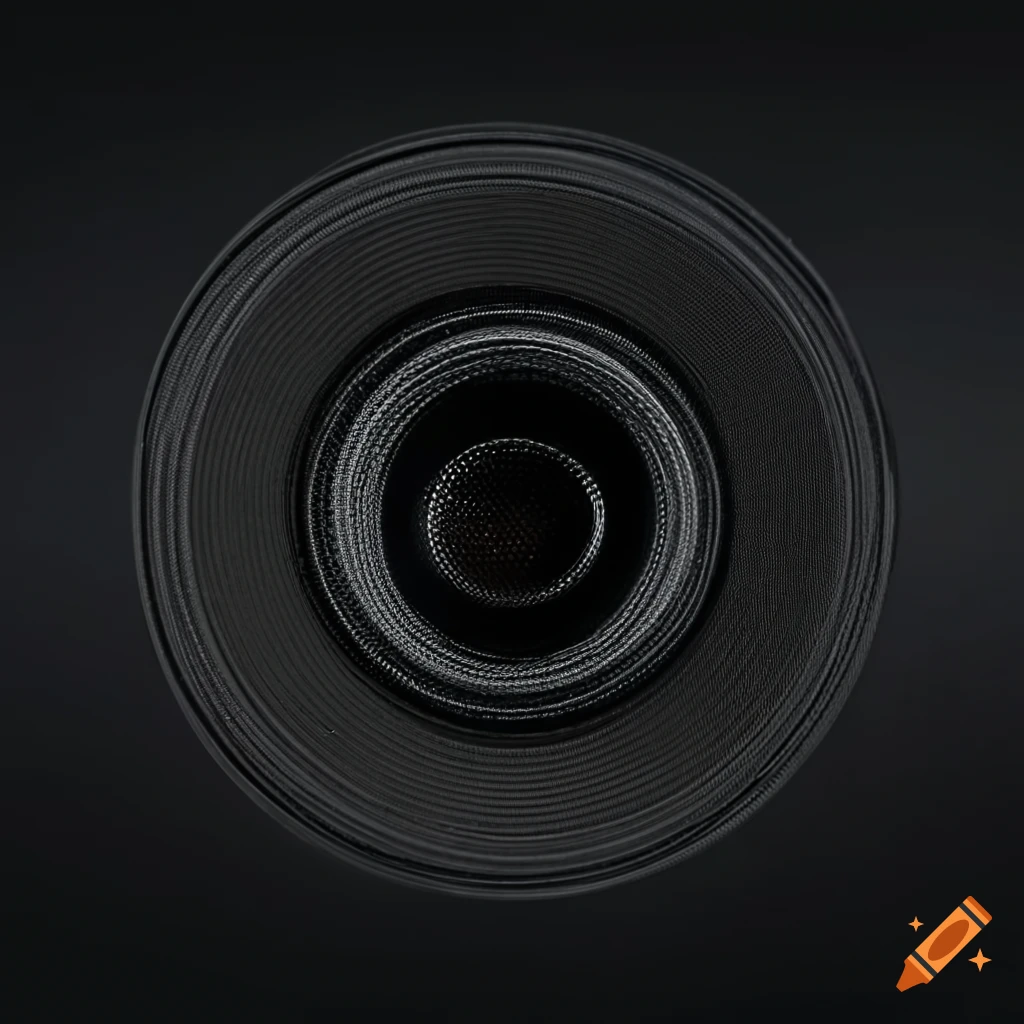 Close-up of a loudspeaker grille mesh in macro view