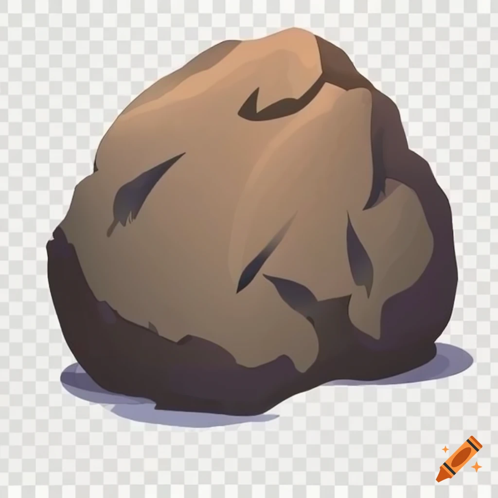 Large cartoon boulder