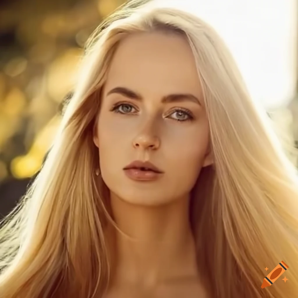 Blonde woman standing