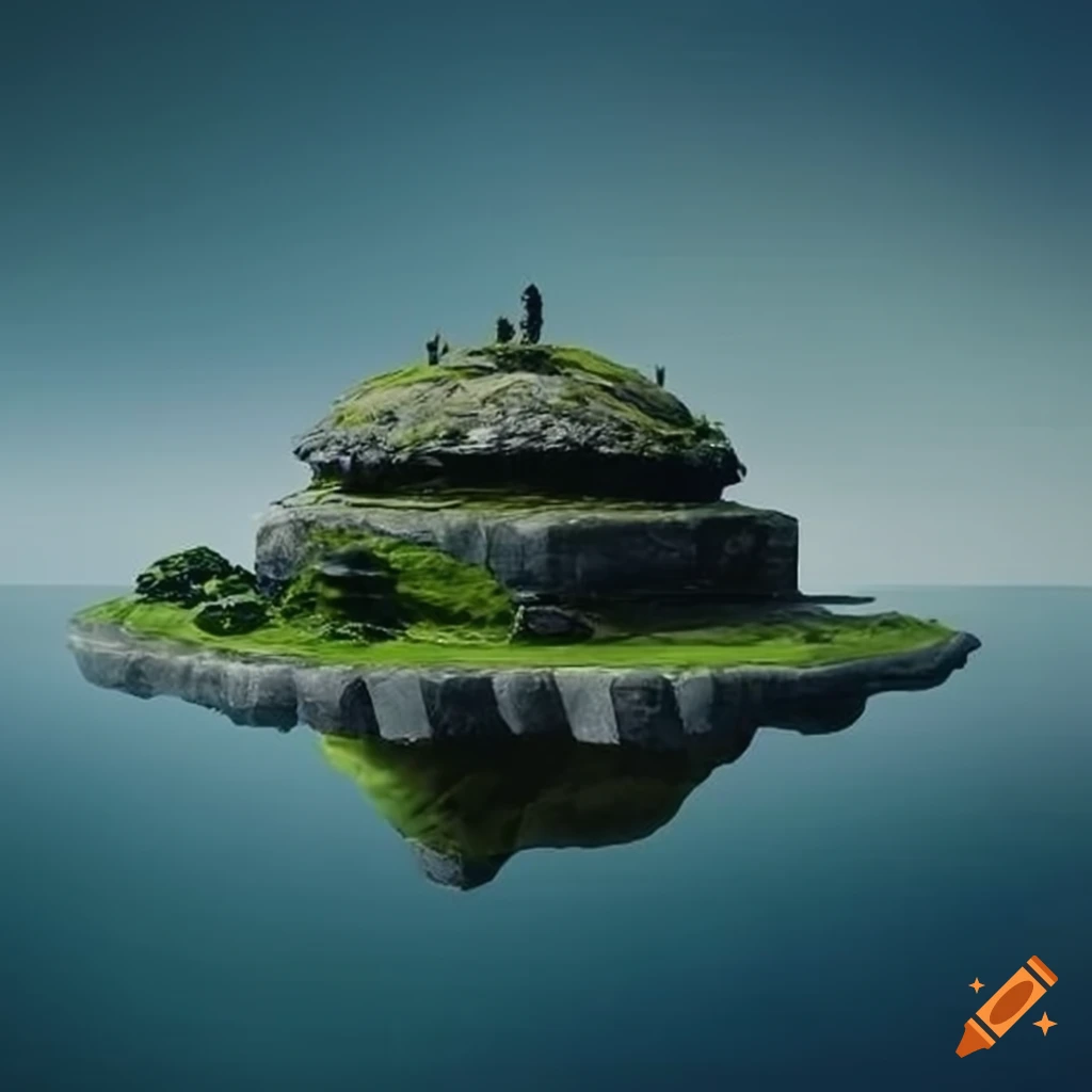Floating stone island
