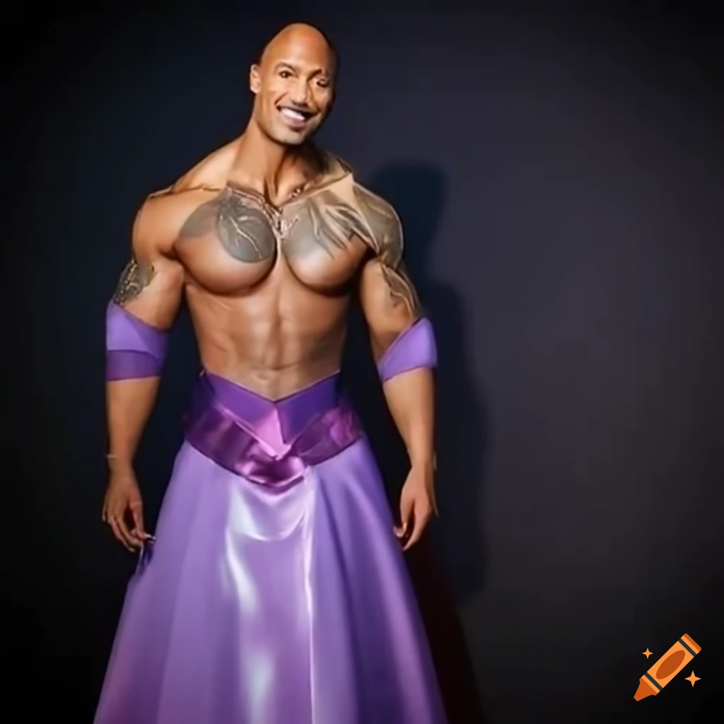 Dwayne 'The Rock' Johnson as a Disney princess on Craiyon