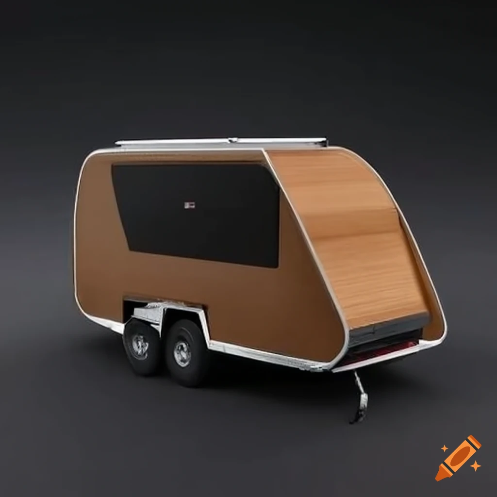 Sleek brown trailer with integrated solar panels
