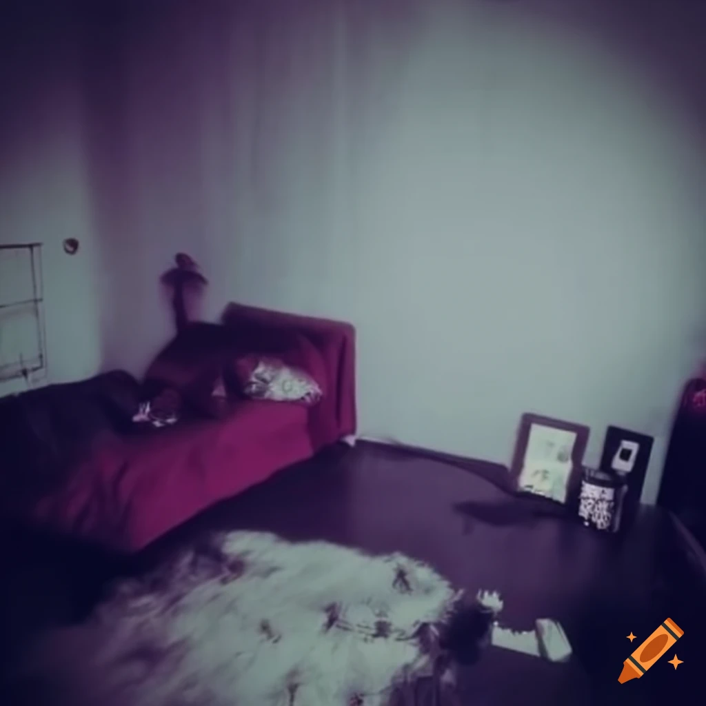 Blurry muted emo bedroom