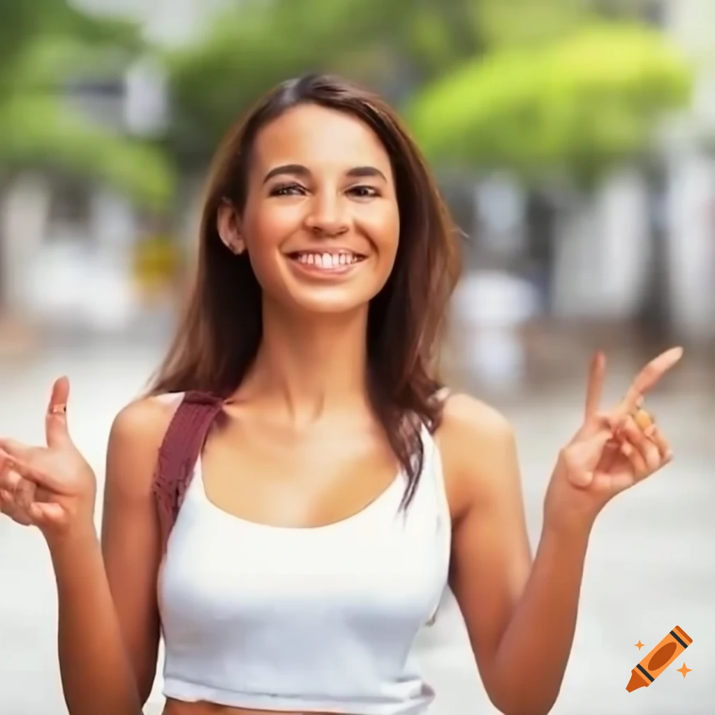 Beautiful Cuban college woman with a friendly smile