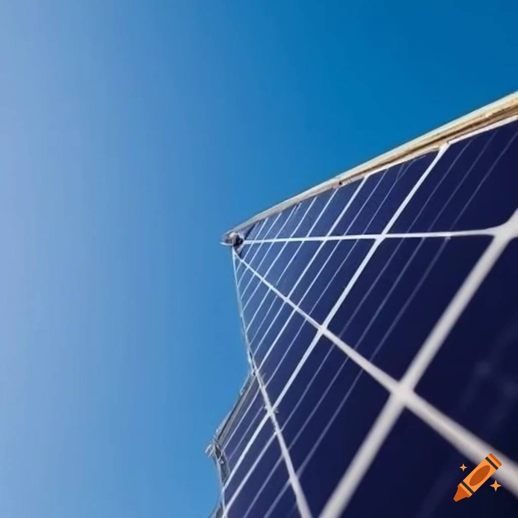 Small company seen from above with solar panel roof for a modern and close-up look