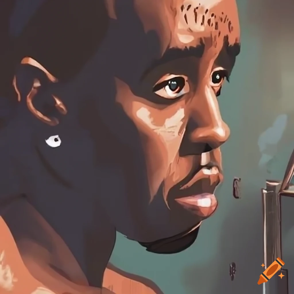 P. Diddy relaxing in a sauna