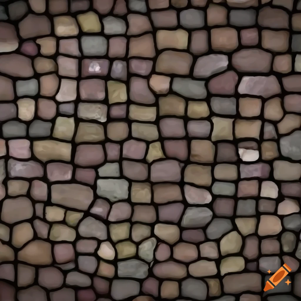 Top-down view of a realistic stone floor