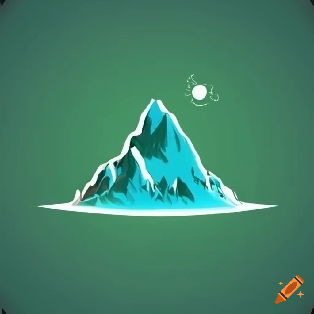 Person climbing a mountain in comic style with green aesthetic for finance channel logo
