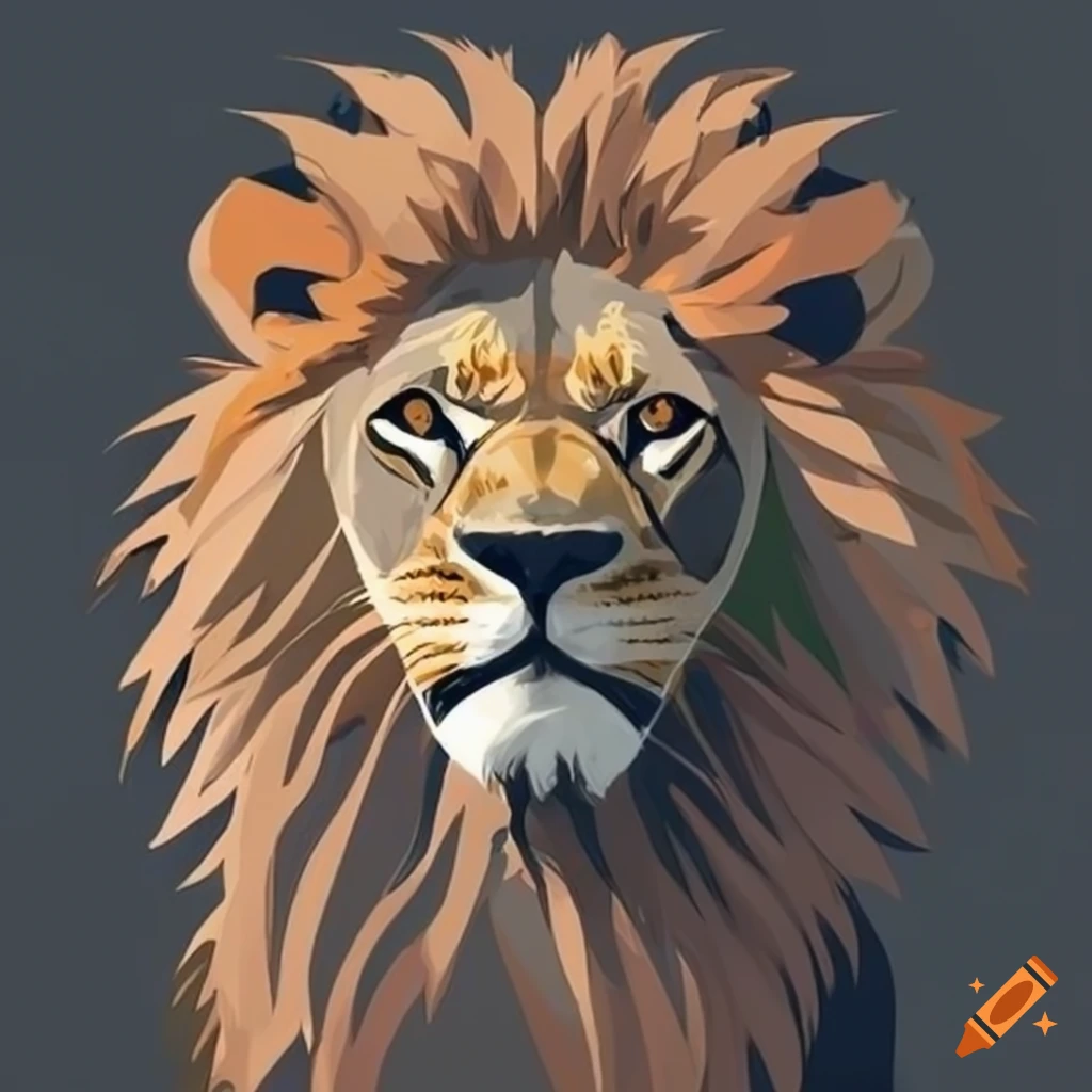 Fierce lion