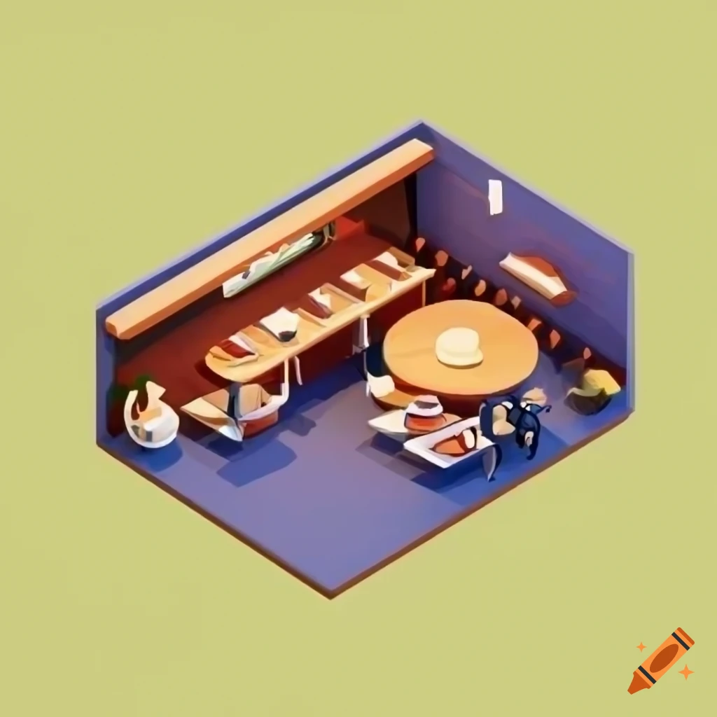 Isometric restaurant design
