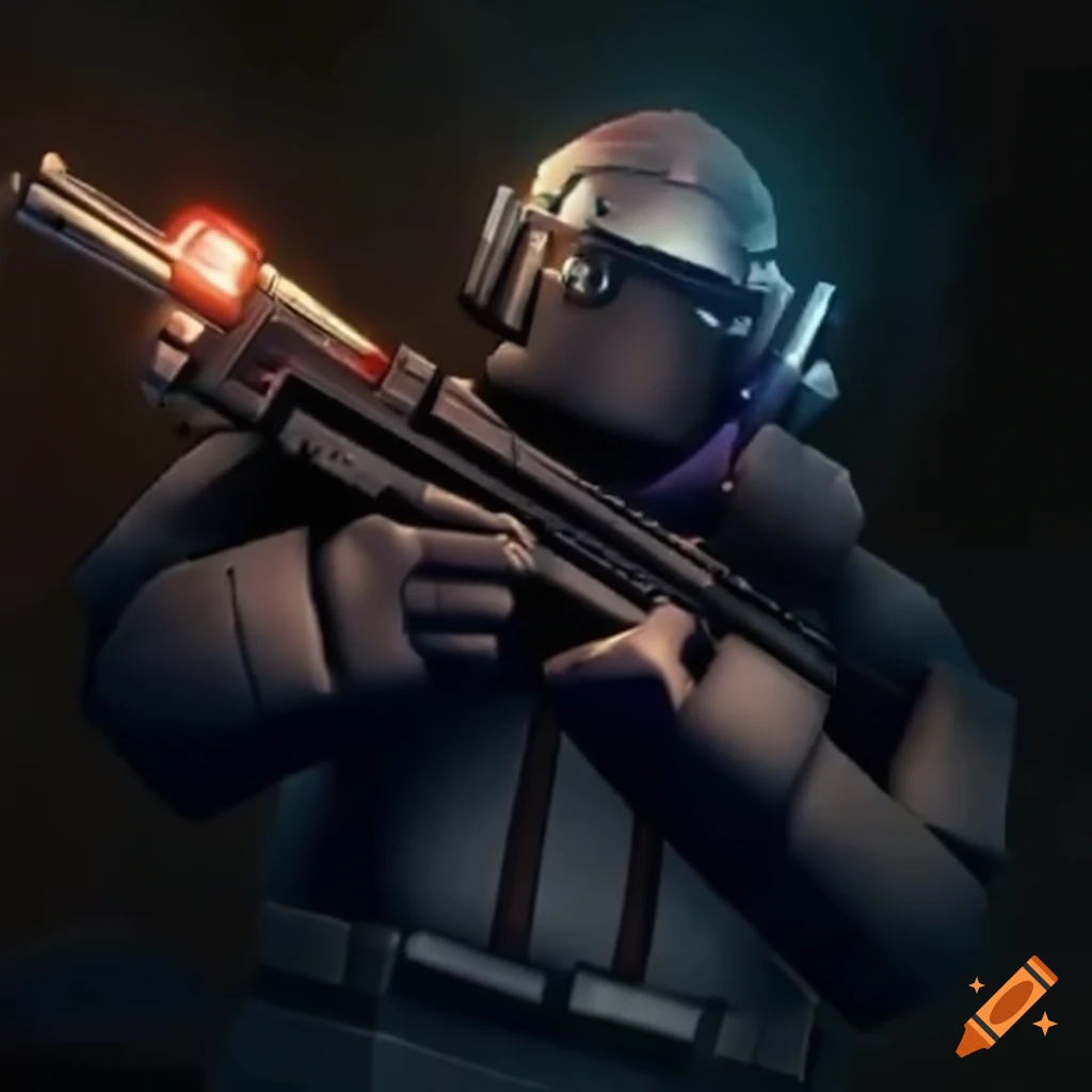 FPS shooter game in Roblox with 'Down Bad' title screen on Craiyon