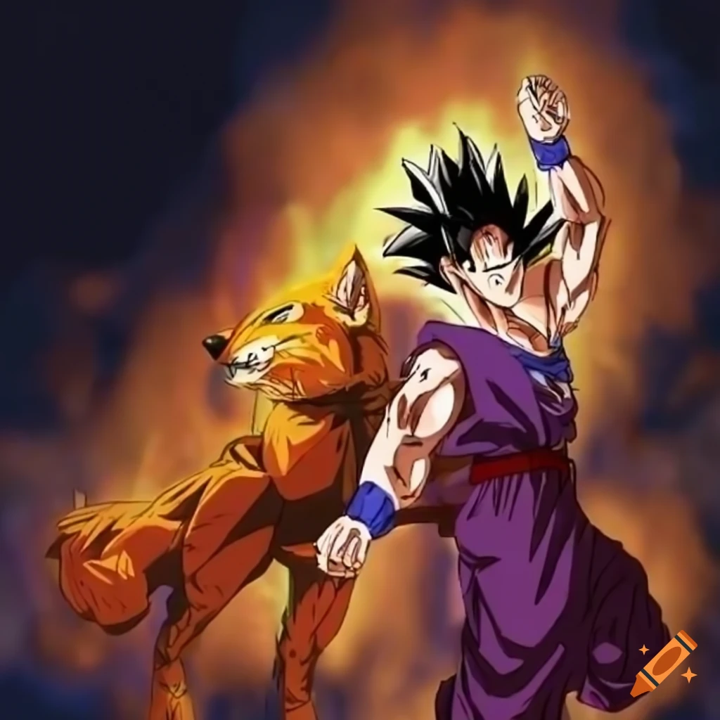 Goku transformed into a wolf
