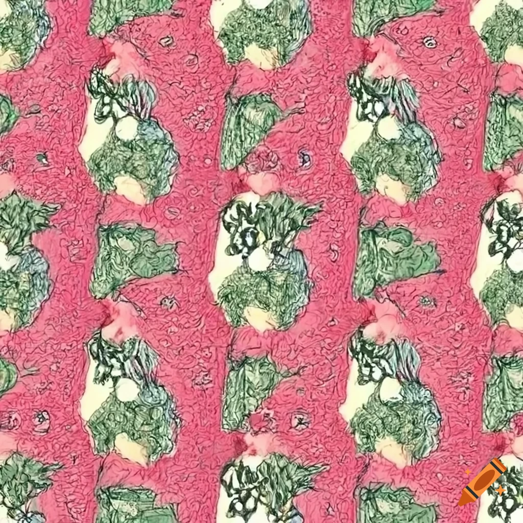 Seamless repeating pattern or textile fabric design