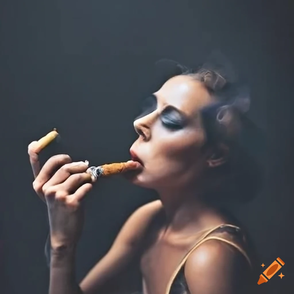 1970s secret agent in leotard smoking a cigar