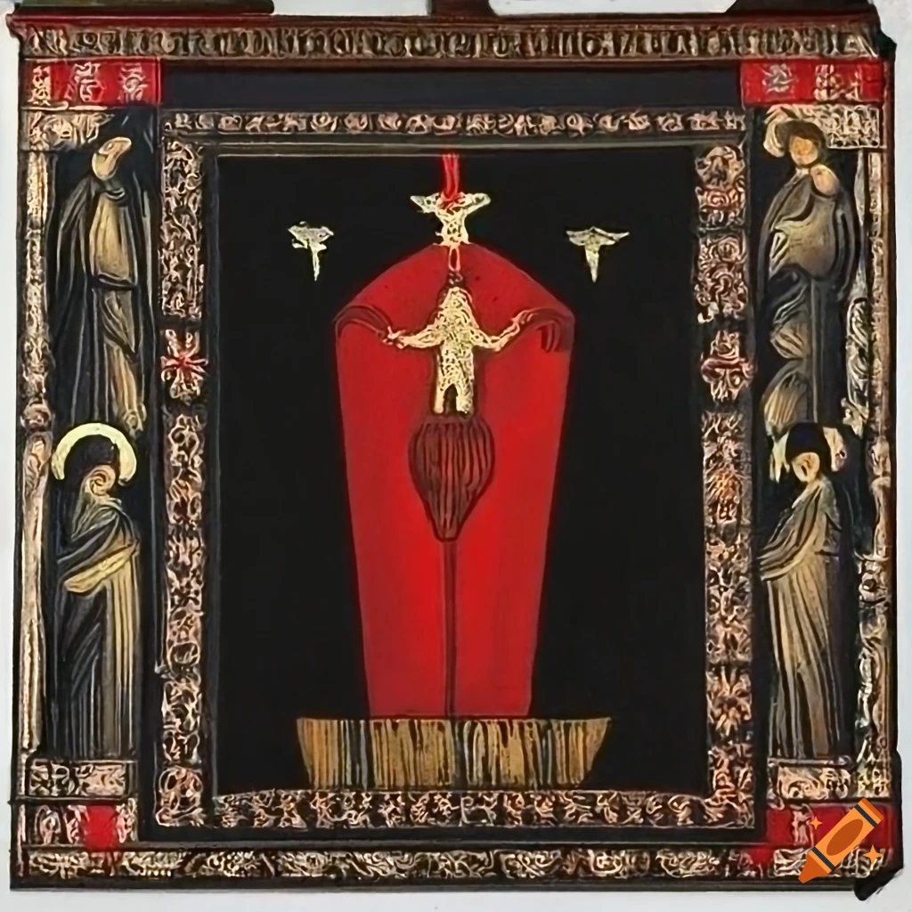 High resolution woodcut art for the first Sunday of Advent in a missal with holy images