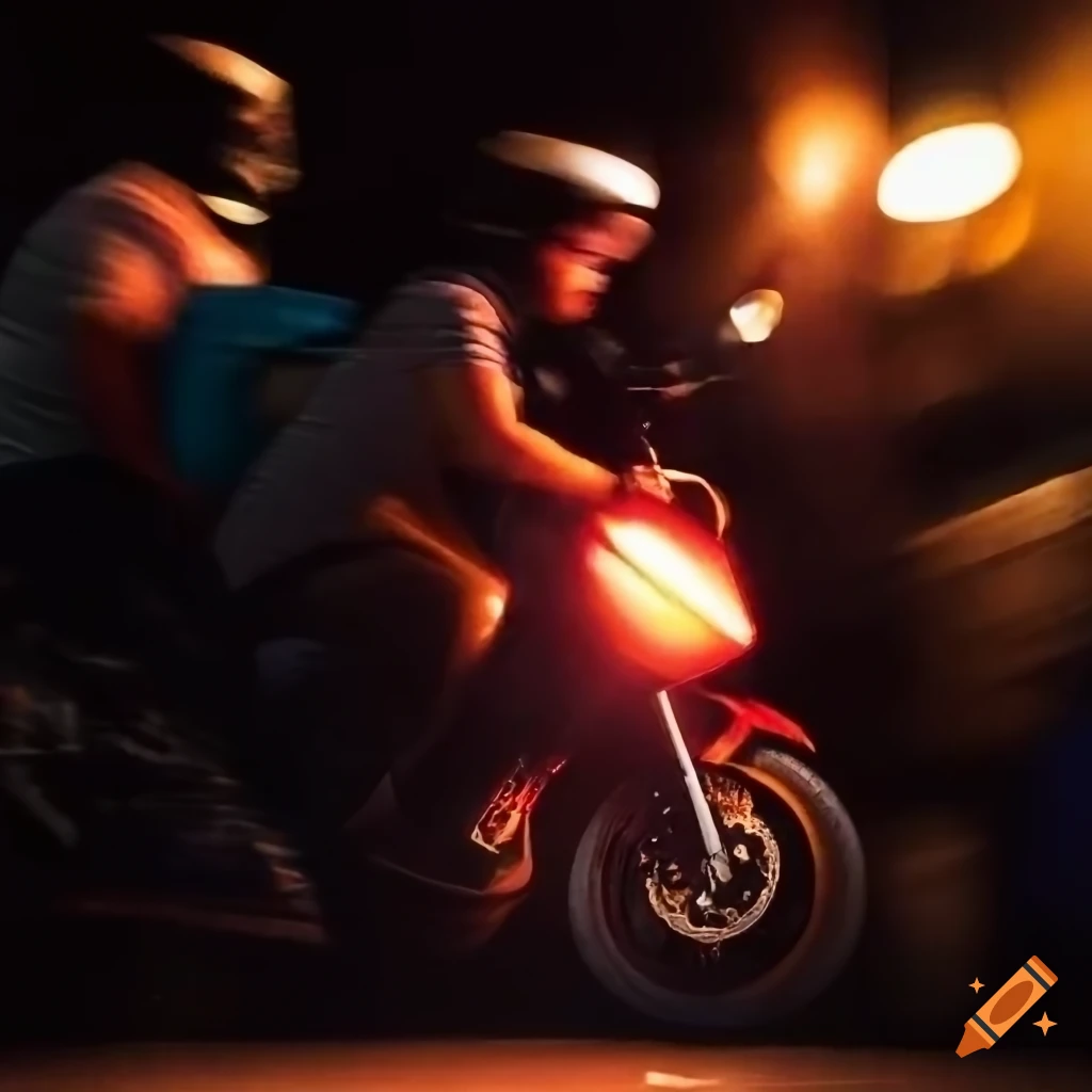 Delivery guys on motorbikes in Bangkok during the day